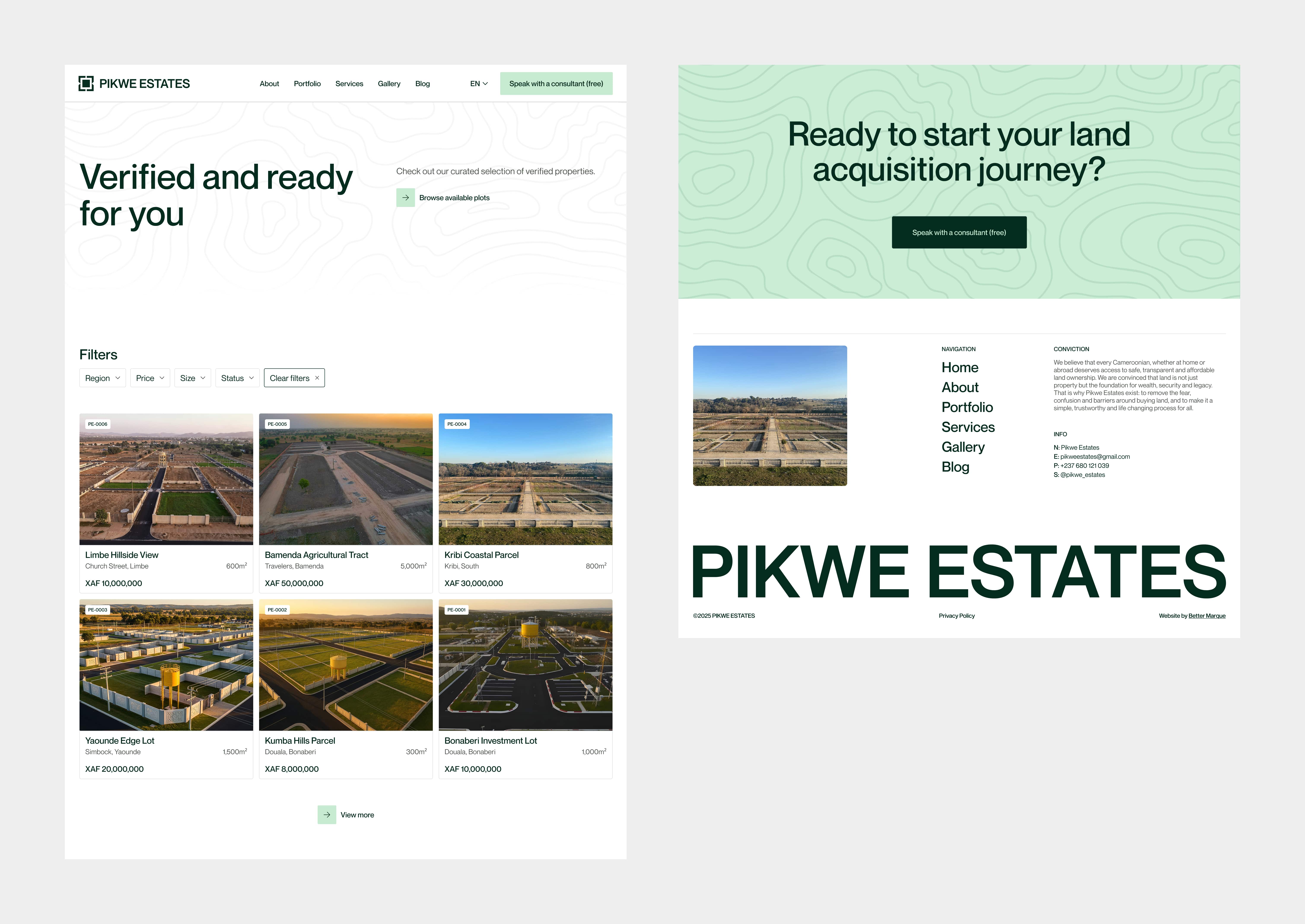 Website PIKWE ESTATES