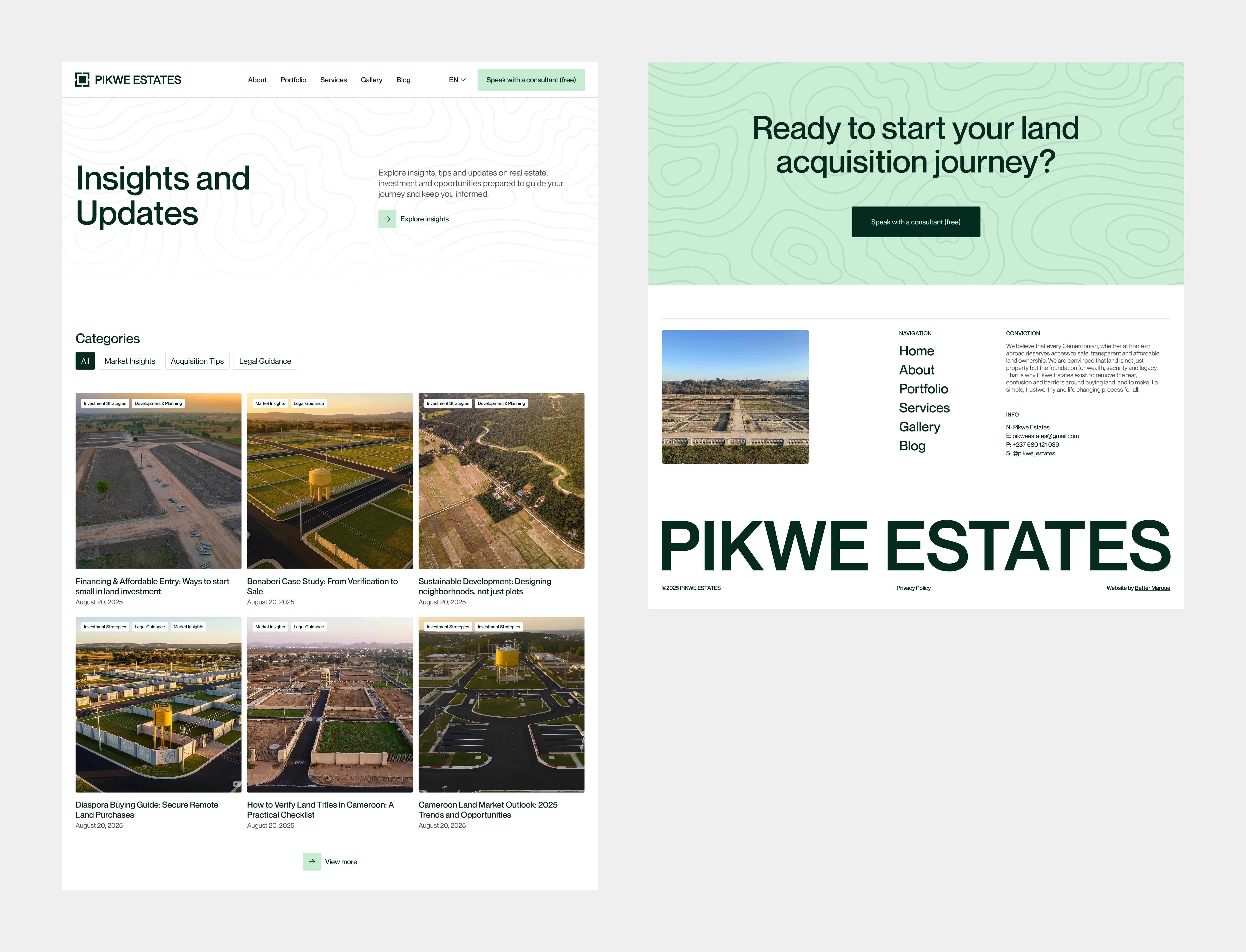 Website PIKWE ESTATES